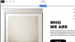 Screenshot of website being set up in Squarespace using its AI builder