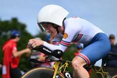 Anna Henderson time trials at the 2024 World Championships