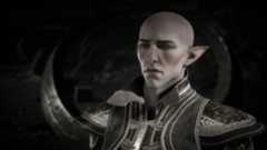 Solas with his eyes closed in Dragon Age: The Veilguard.