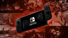 The best Nintendo Switch Games with the Nintendo Switch console overlaid.