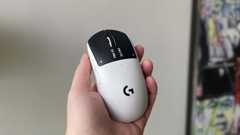 Logitech G Pro X2 Superstrike in a hand