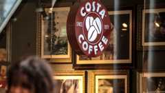 Costa coffee sign in the window