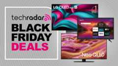 A sign saying 'Black Friday deals' with LG, Samsung and Roku TVs