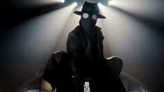 Spider-Noir perching in a church