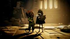 Low and Alone stood in the light in Little Nightmares 3
