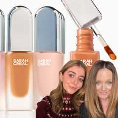 Sarah Creal under eye corrector with two women wearing the product