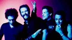 Metallica posing for a photograph in 1996