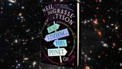 a black book on a starry background