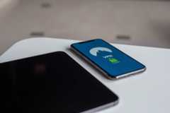 VPN toggled on on an iPhone