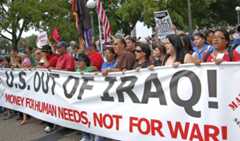 An anti-war protest at the Republican National Convention.