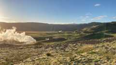 Geothermal activity in Hverager&eth;i, Iceland.