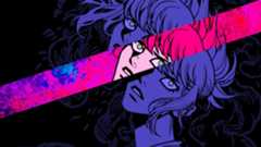 Keyart for Demonschool showing Faye's face split into pieces for artistic effect