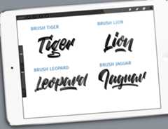 Procreate brushes: Brush Tiger, Lion, Leopard and Jaguar