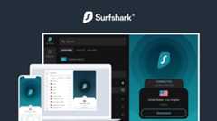 Surfshark running, unblocking US area