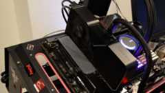 An Nvidia GeForce RTX 4070 Super slotted into a test bench