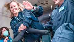 Michaela Benthaus has taken numerous parabolic flights carrying out unique accessibility experiments.