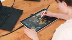Product shot of Wacom One 14 pen display drawing tablet