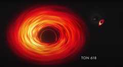Screenshot from a new NASA animation highlighting some of the universe's biggest black holes, including the record-holding TON 618, which is about as massive as 60 billion suns.