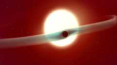 An illustration of the twin tails of WASP-121b