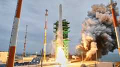 South Korea's Nuri rocket launches a handful of small satellites to orbit on May 25, 2023.