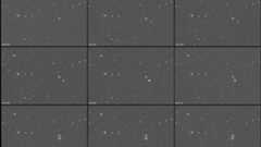 A sequence of images showing the brightening of asteroid Didymos immediately after the impact of NASA&#039;s DART spacecraft.