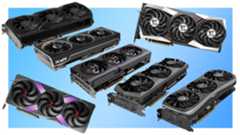 A selection of graphics cards