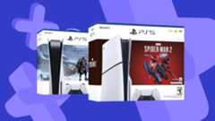 PS5 bundles on a blue background