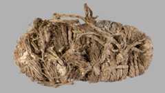 remains of a medieval shoe made out of grass rope