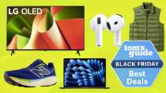 Collage of Black Friday products with Tom&#039;s Guide Black Friday Best Deals badge