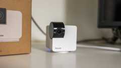 The Petcube Cam 360 in a white living room