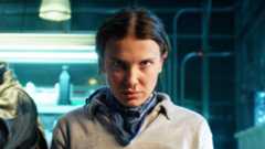 David Harbour as Jim Hopper and Millie Bobby Brown as Eleven in &quot;Stranger Things&quot; season 5 on Netflix