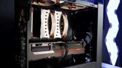 A huge Asus RTX 5080 Noctua Edition GPU with a matching Noctua gaming PC.