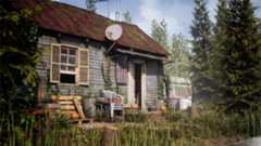 3D meshes for a rural mountain cabin in Unreal Engine 5