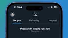 A phone showing an X error message