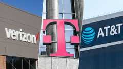 Verizon T-Mobile and AT&T logos