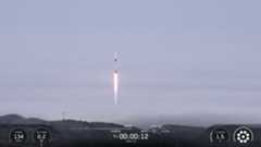 A SpaceX Falcon 9 rocket launches the NROL-48 mission for the U.S. National Reconnaissance Office from Vandenberg Space Force Base in California on Sept. 22, 2025.