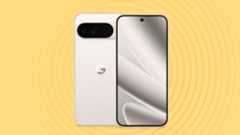 Google Pixel 10 Pro on yellow background