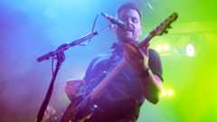 Dustin Kensrue of Thrice performing live in 2024
