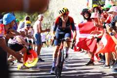 ALPE D&amp;apos;HUEZ, FRANCE - JULY 14: Thomas Pidcock of United Kingdom and Team INEOS Grenadiers competes passing through The Dutch corner climbing to the L&amp;apos;Alpe d&amp;apos;Huez during the 109th Tour de France 2022, Stage 12 a 165,1km stage from Briançon to L&amp;apos;Alpe d&amp;apos;Huez 1471m / #TDF2022 / #WorldTour / on July 14, 2022 in Alpe d&amp;apos;Huez, France. (Photo by Michael Steele/Getty Images)