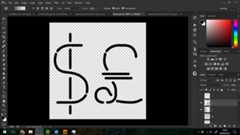 dollar and pounds signs in Photoshop