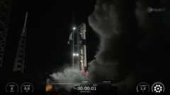 A SpaceX Falcon 9 rocket launches the Spainsat NG-2 satellite from Cape Canaveral Space Force Station on Oct. 23, 2025. It was the company's 139th launch of the year, a new record.