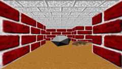 A screenshot of a playable version of the Windows 95 3D Maze screensaver