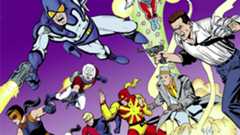 Heroes from Charlton Comics leaping into action on the cover of Comic Artists #9