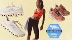 a selection of Free Peopl apparel and sneakers next to a Tom's Guide Black Friday Killer Deal