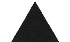 textured black triangle on canvas
