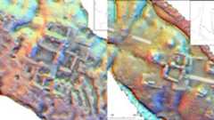 Two maps made from lidar data that show Maya settlements.