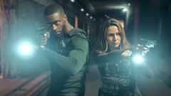 (L-R) Aldis Hodge and Alona Tal in "Cross" season 2 on Prime Video.