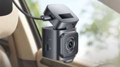 Baseus PrimeTrip VD1 Pro dash cam mounted to a car windscreen