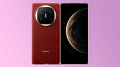 The Huawei Mate X6 on a pink background