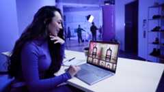 Dell Plus Laptop with someone working on editing an image